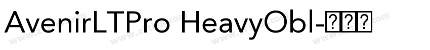 AvenirLTPro HeavyObl字体转换
